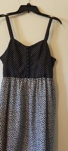 Black and white polkadot tank dress